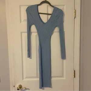 Pinkblush Light Blue Maternity Midi Dress